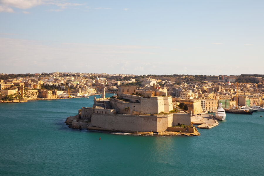 Grand Harbour, Malta as seen from the see.