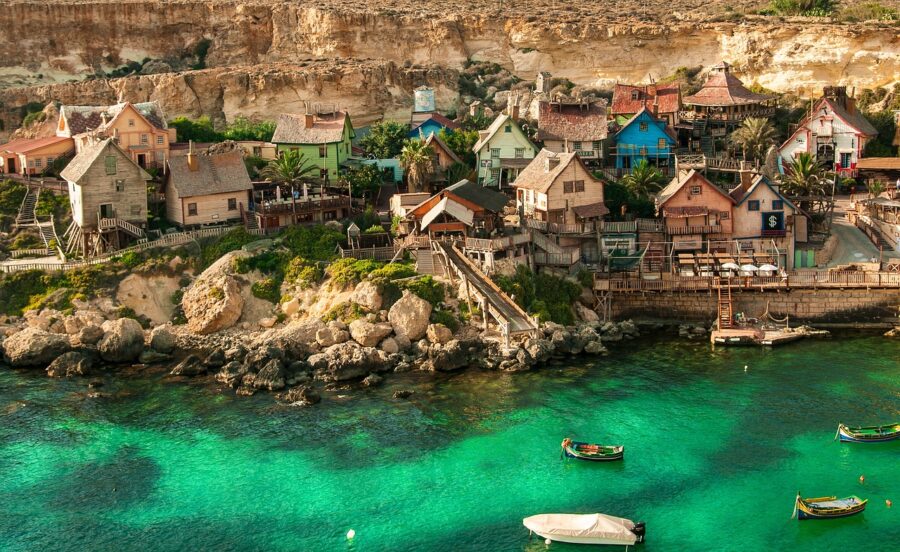 coastal village of island, Malta, Mediterranean, 
