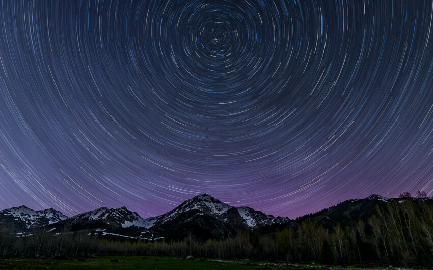 yosemite, grand teton valley, star trails